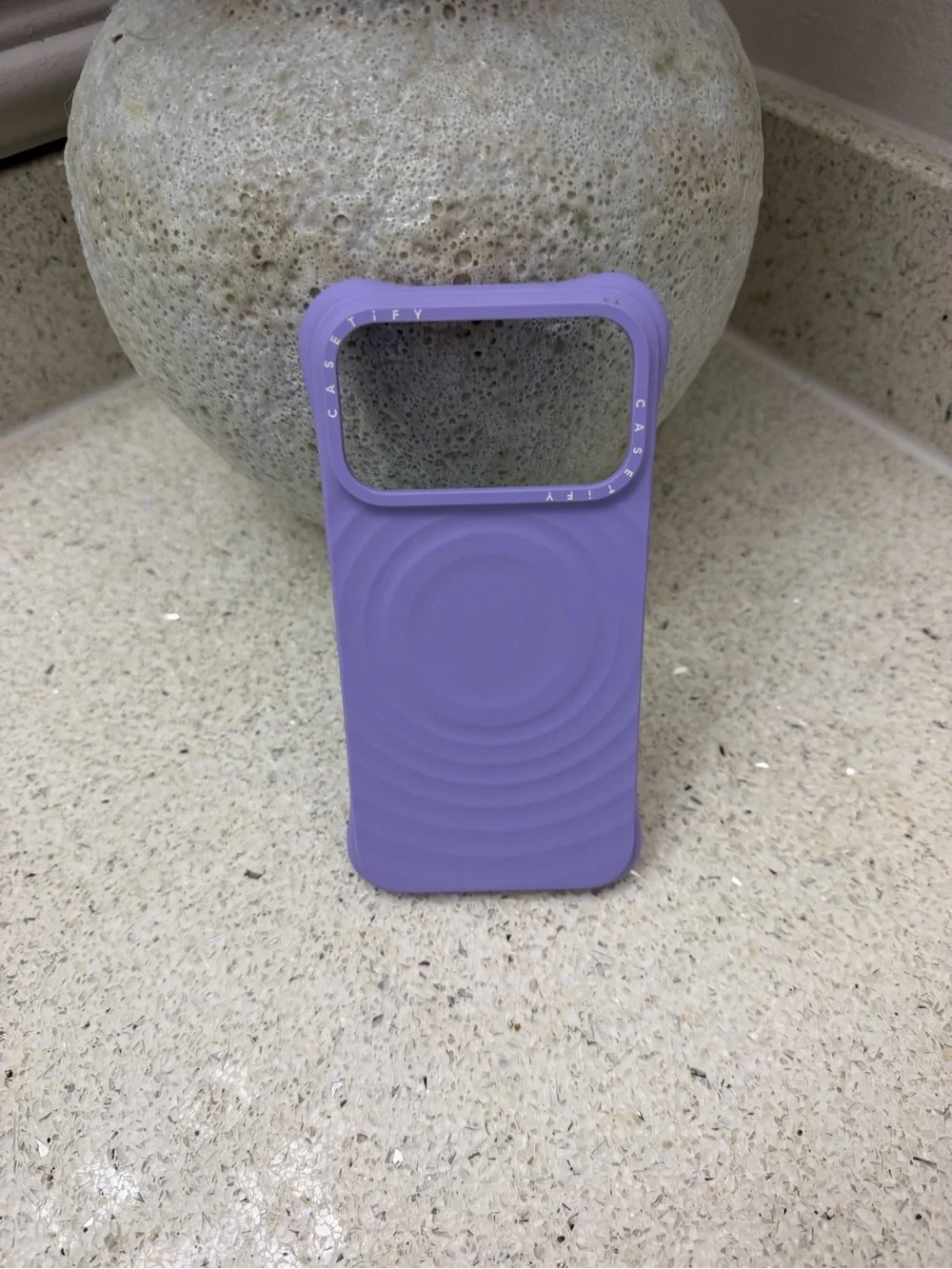 Casetify Lavender Purple Silicone Phone Case with Ring Texture
